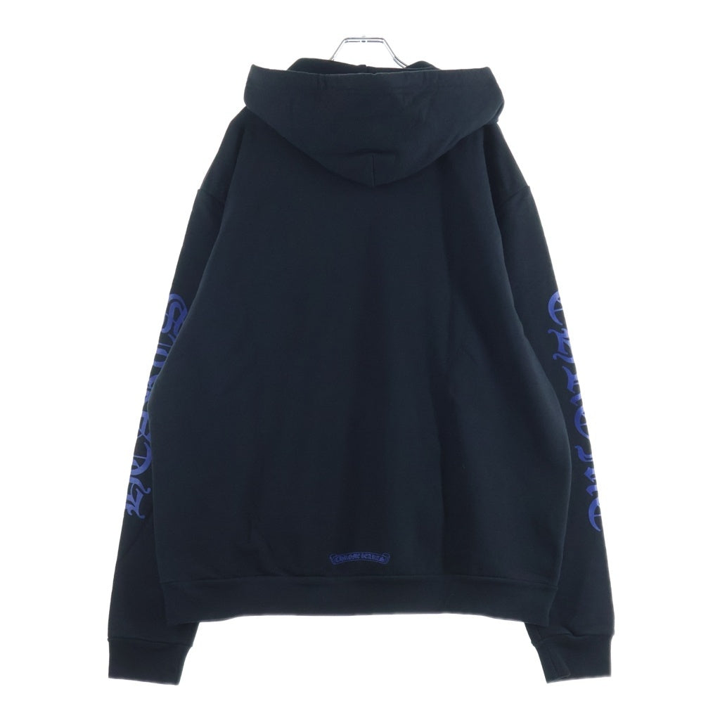 CHROME HEARTS(クロムハーツ) VERTICAL LOGO PULLOVER HOODIE ヴァーティカルロゴ プルオーバーパーカー フーディー ブラック/ブルー