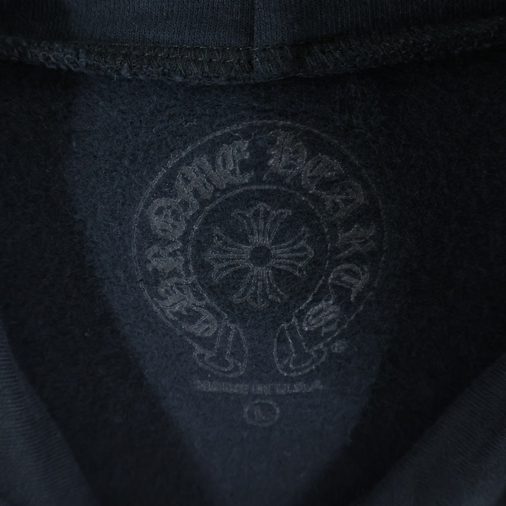 CHROME HEARTS(クロムハーツ) VERTICAL LOGO PULLOVER HOODIE ヴァーティカルロゴ プルオーバーパーカー フーディー ブラック/ブルー