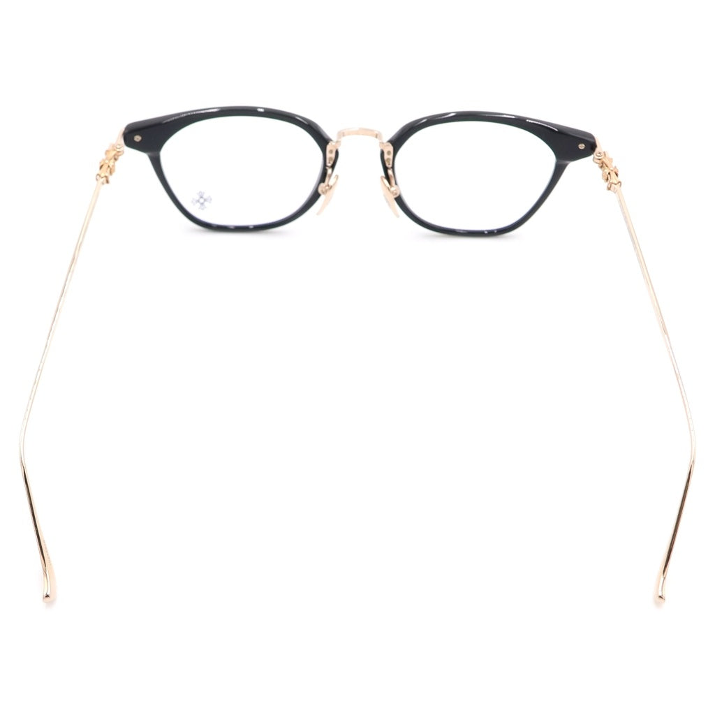 CHROME HEARTS(クロムハーツ) SHAGASS サイドクロステンプルウェリントン アイウェア 眼鏡 51□21‐145 ゴールド/ブラック -