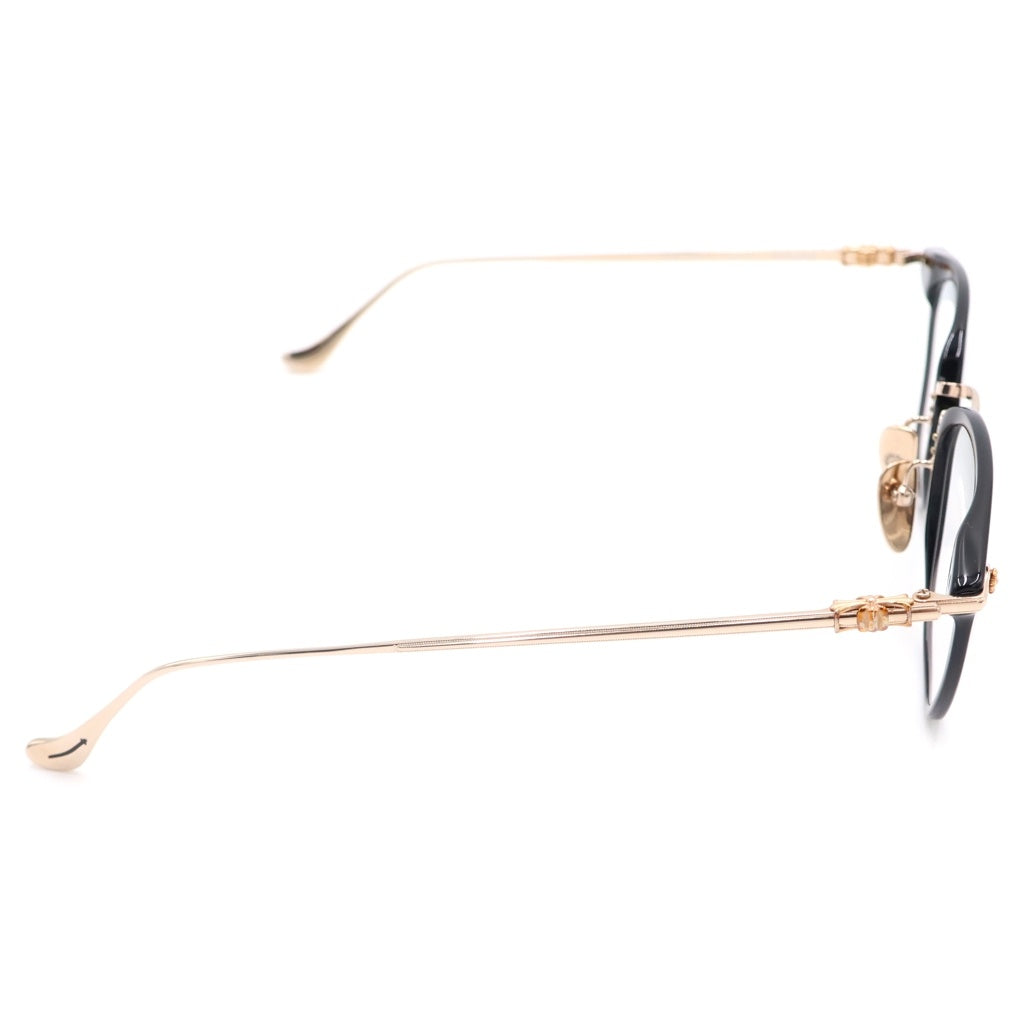 CHROME HEARTS(クロムハーツ) SHAGASS サイドクロステンプルウェリントン アイウェア 眼鏡 51□21‐145 ゴールド/ブラック -