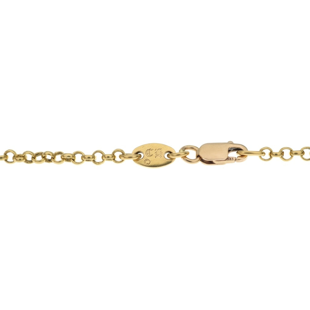 CHROME HEARTS(クロムハーツ) 22K NECKCHAIN R18 ロールチェーンネックレス 18inch ゴールド BCA010 -