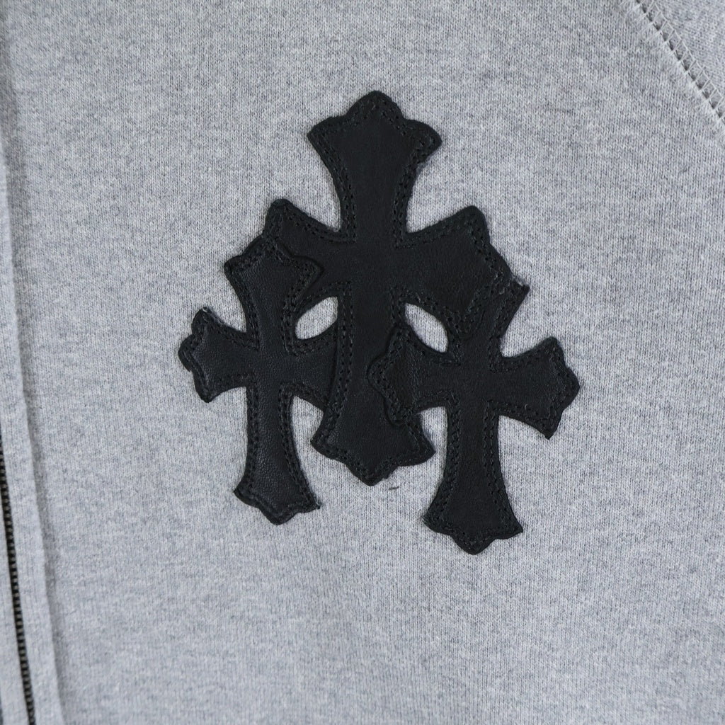 CHROME HEARTS(クロムハーツ) Y NOT ZIP セメタリークロスパッチダブルジップパーカー -