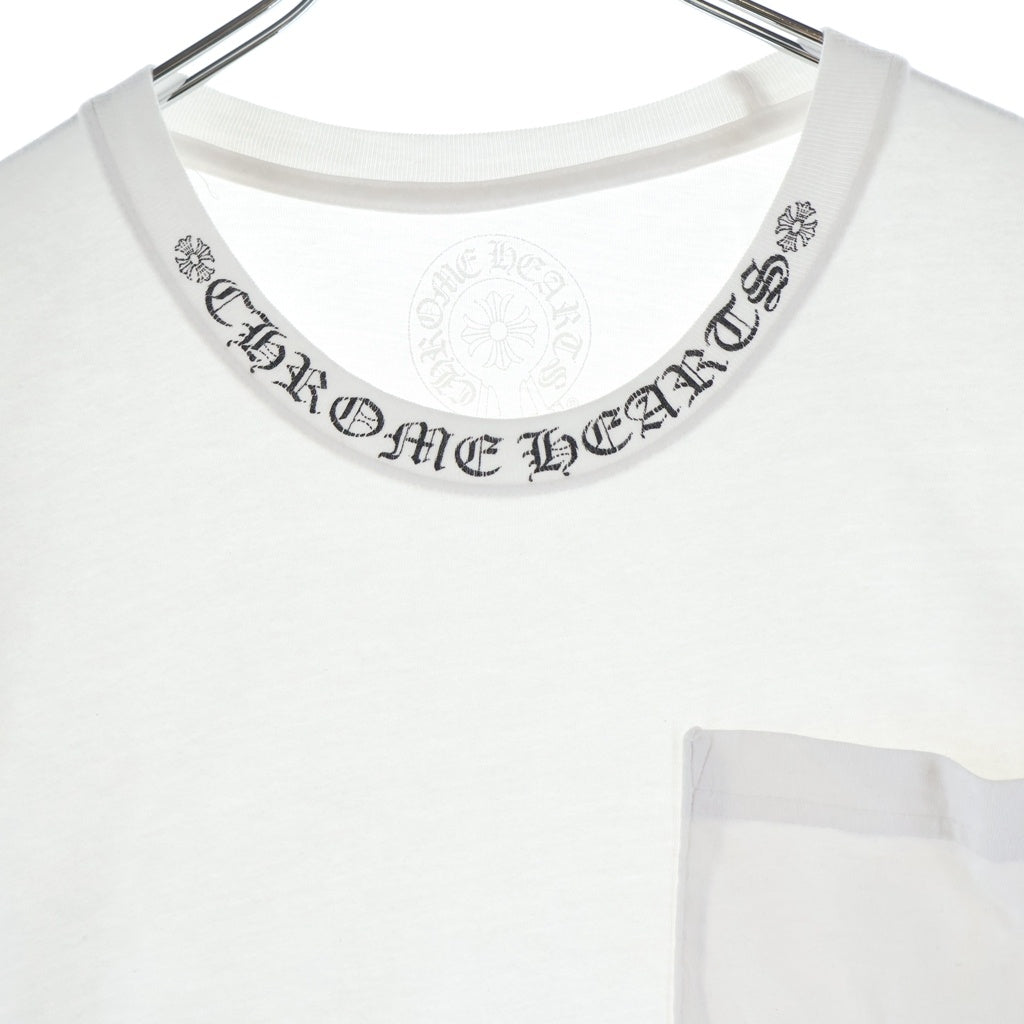 CHROME HEARTS(クロムハーツ) CH S/S NECK LOGO ネックロゴプリント 半袖Tシャツ -