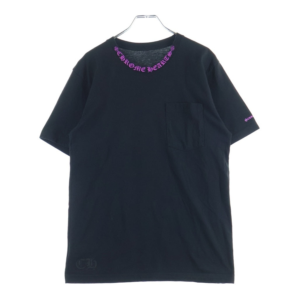 CHROME HEARTS(クロムハーツ) CH S/S NECK LOGO ネックロゴプリント 半袖Tシャツ
