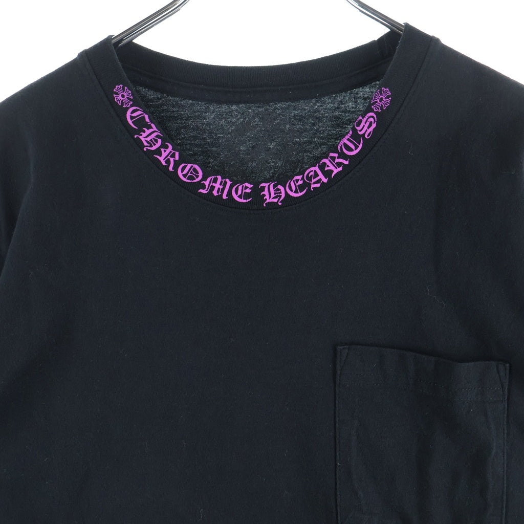 CHROME HEARTS(クロムハーツ) CH S/S NECK LOGO ネックロゴプリント 半袖Tシャツ