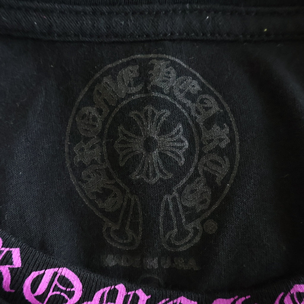 CHROME HEARTS(クロムハーツ) CH S/S NECK LOGO ネックロゴプリント 半袖Tシャツ