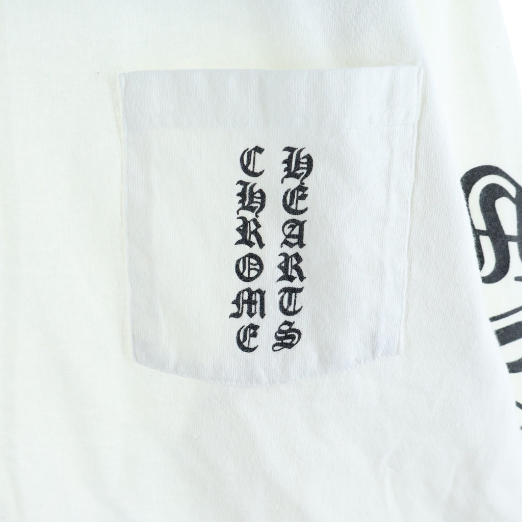 CHROME HEARTS(クロムハーツ) OLD L/S オールド 袖英字ロゴ バックスクロールラベルプリント 長袖Tシャツ