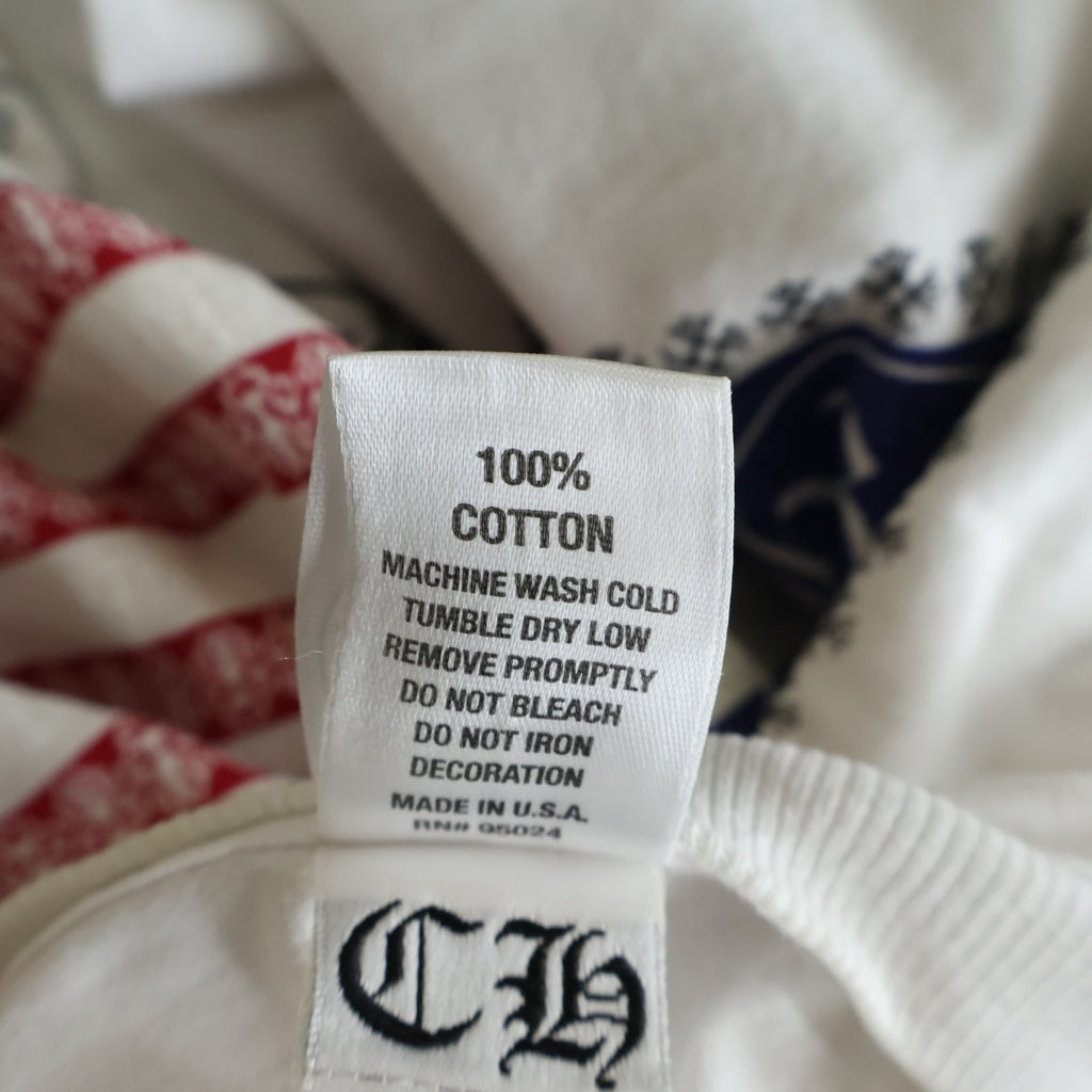 CHROME HEARTS(クロムハーツ) OLD S/S オールド ヴァインダガーアメリカンフラグプリント 半袖Tシャツ