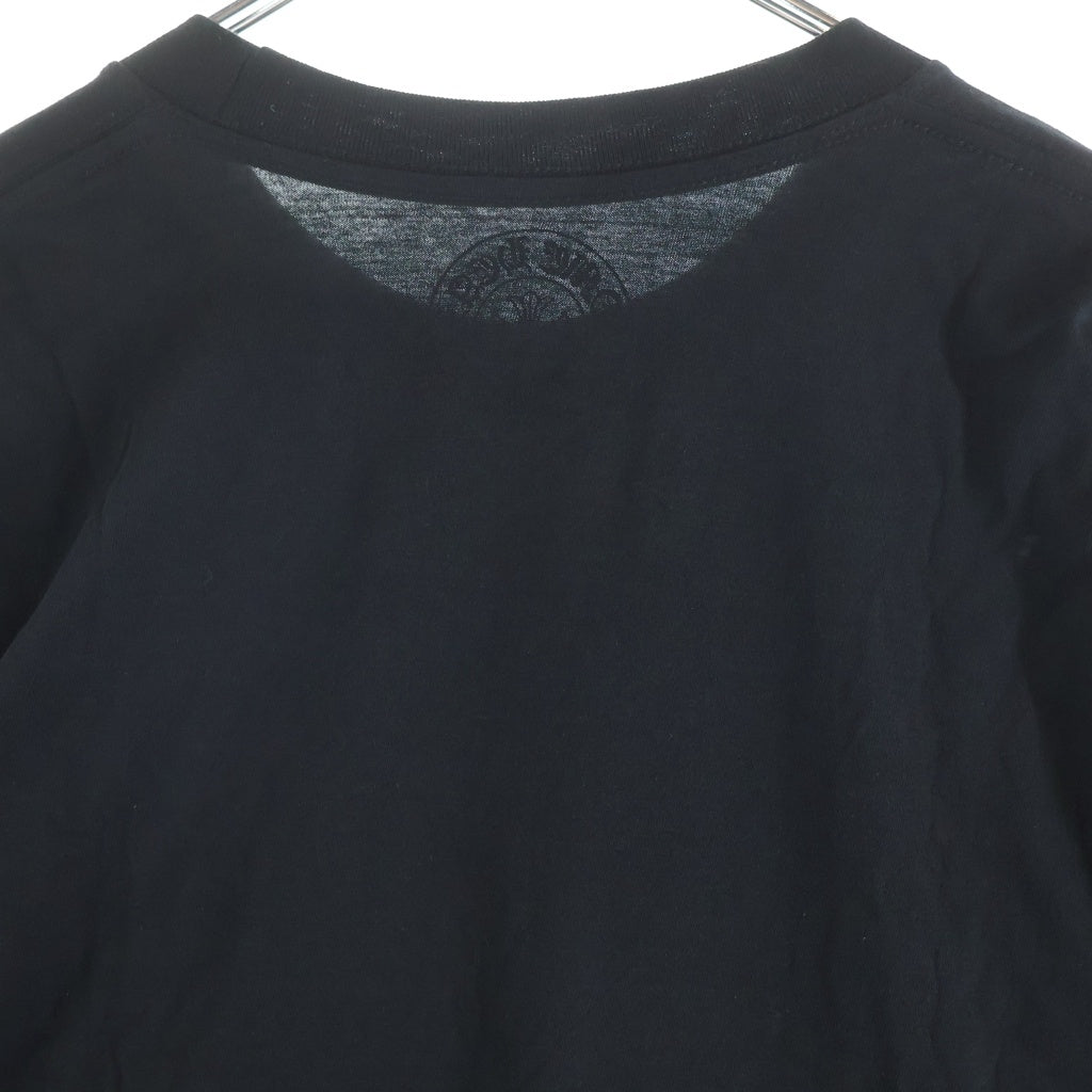 CHROME HEARTS(クロムハーツ) CH L S 1 ネックロゴプリント 長袖Tシャツ カットソー ブラック/ブラウン -