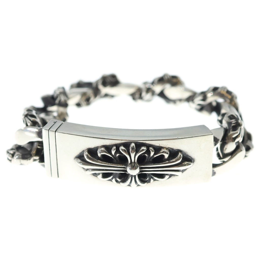 CHROME HEARTS(クロムハーツ) ID FLORAL CRS フローラルクロスIDファンシーリンク ブレスレット 11LINK シルバー BCA166 -