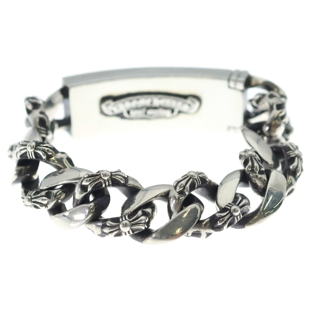 CHROME HEARTS(クロムハーツ) ID FLORAL CRS フローラルクロスIDファンシーリンク ブレスレット 11LINK シルバー BCA166 -