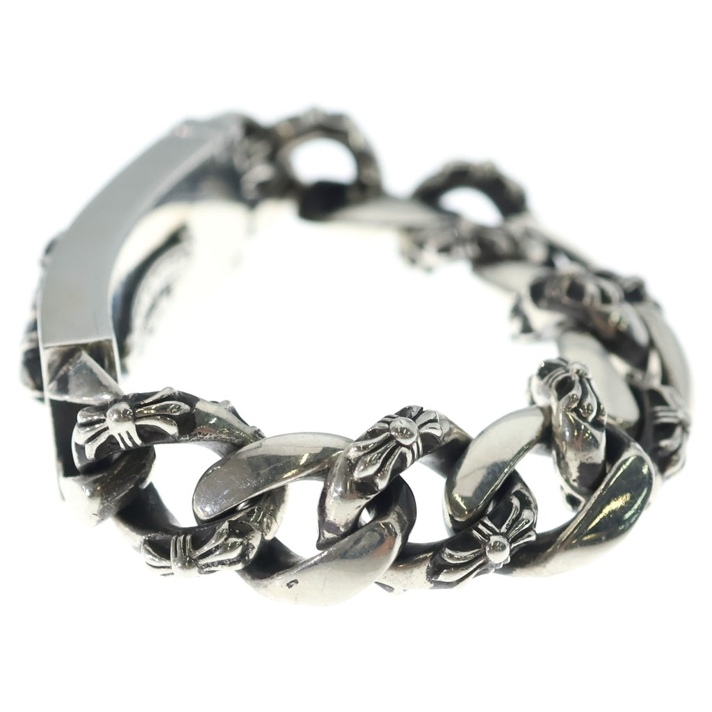 CHROME HEARTS(クロムハーツ) ID FLORAL CRS フローラルクロスIDファンシーリンク ブレスレット 11LINK シルバー BCA166 -