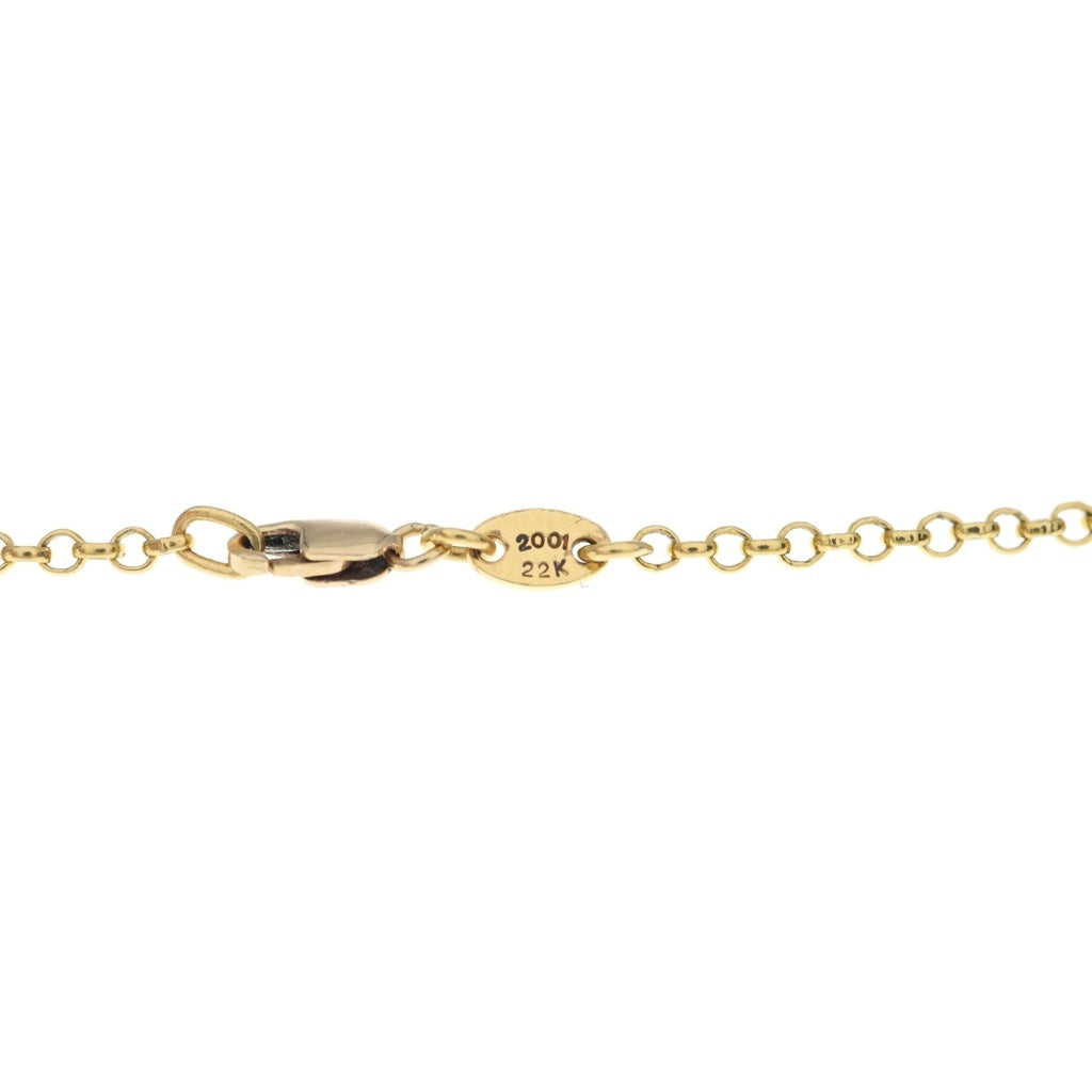 CHROME HEARTS(クロムハーツ) 22K NECKCHAIN R24 ロールチェーンネックレス 24inch ゴールド BCA012