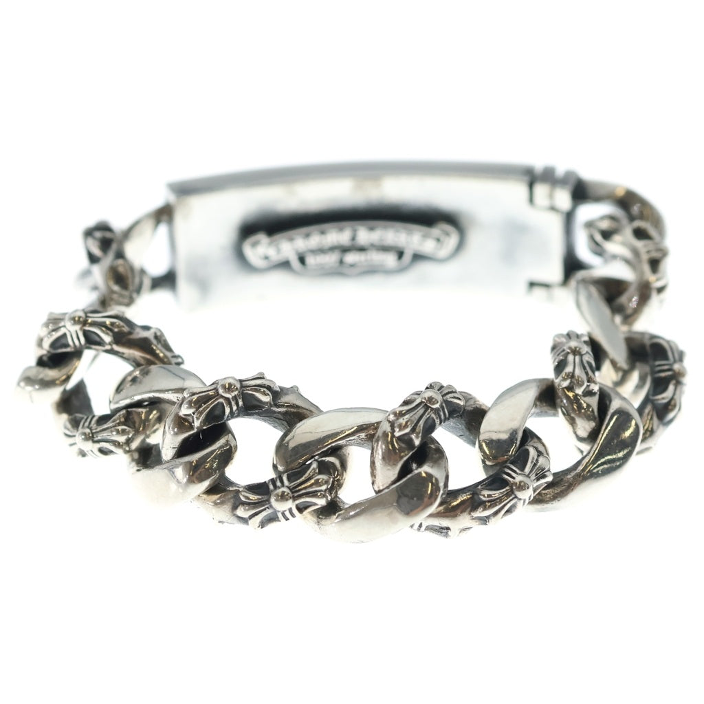 CHROME HEARTS(クロムハーツ) ID FLORAL CRS フローラルクロスIDファンシーリンク ブレスレット 11LINK シルバー BCA166