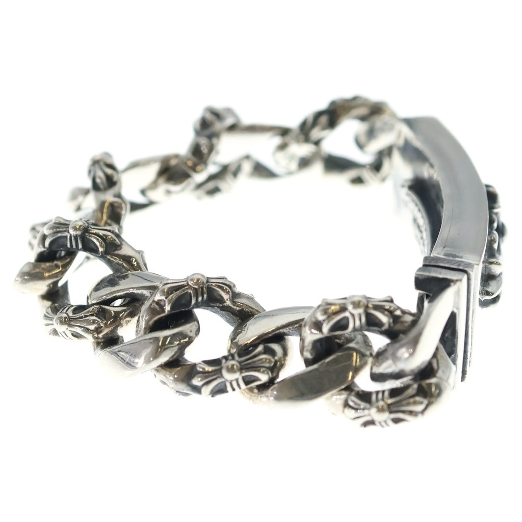 CHROME HEARTS(クロムハーツ) ID FLORAL CRS フローラルクロスIDファンシーリンク ブレスレット 11LINK シルバー BCA166