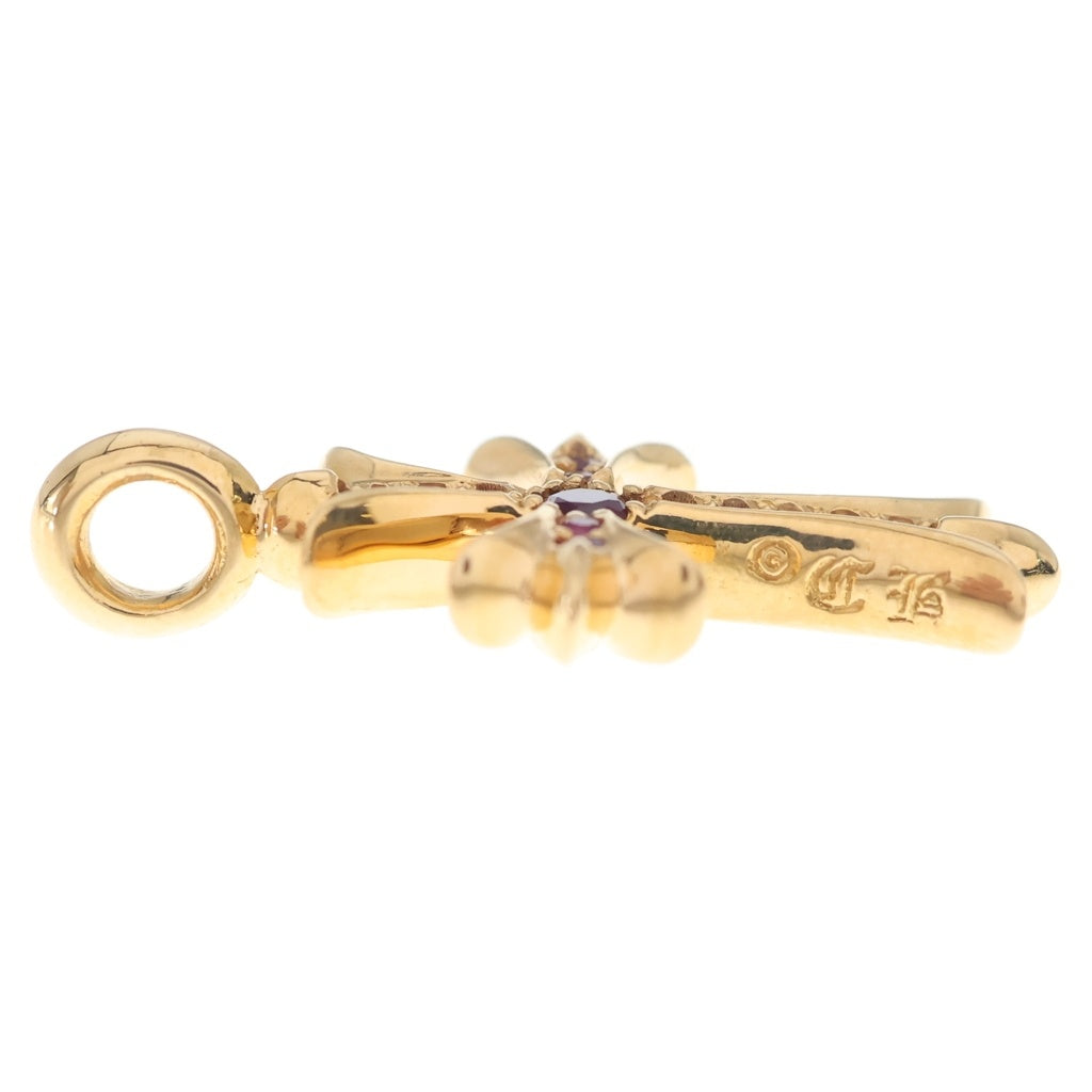 CHROME HEARTS(クロムハーツ) 22K TNY CRSF P/RUBY タイニーファットクロス PAVEルビー ペンダントトップ ゴールド