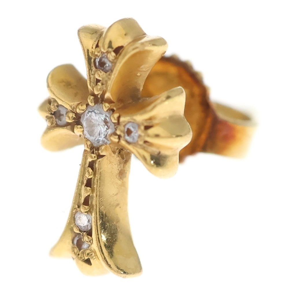 CHROME HEARTS(クロムハーツ) 22K CH CRS 2 FAT P/DIA CHクロスファット スタッドピアス PAVEダイヤ ゴールド BCA019 -