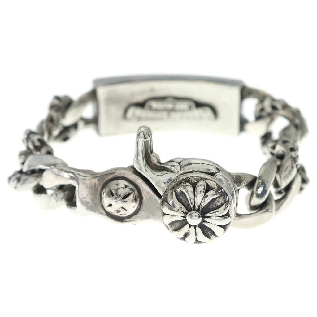 CHROME HEARTS(クロムハーツ) FLORAL CLIP ID FANCY CHAIN フローラルクロス クリップIDファンシーリンク ブレスレット -