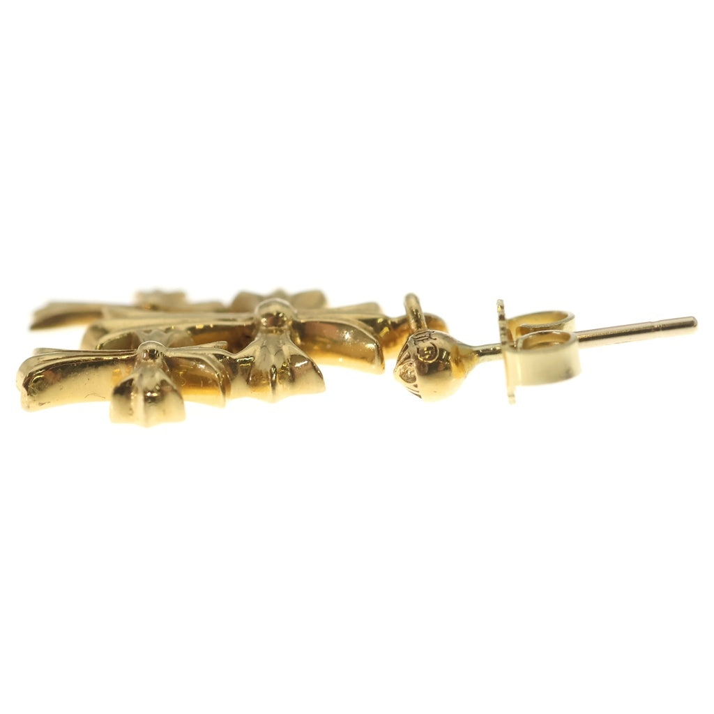 CHROME HEARTS(クロムハーツ) 22K 3 CH CROSS DROP トリプルCHクロス ピアス ゴールド -