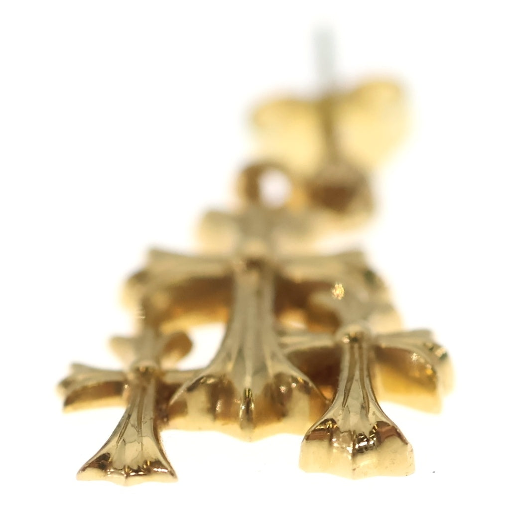 CHROME HEARTS(クロムハーツ) 22K 3 CH CROSS DROP トリプルCHクロス ピアス ゴールド -