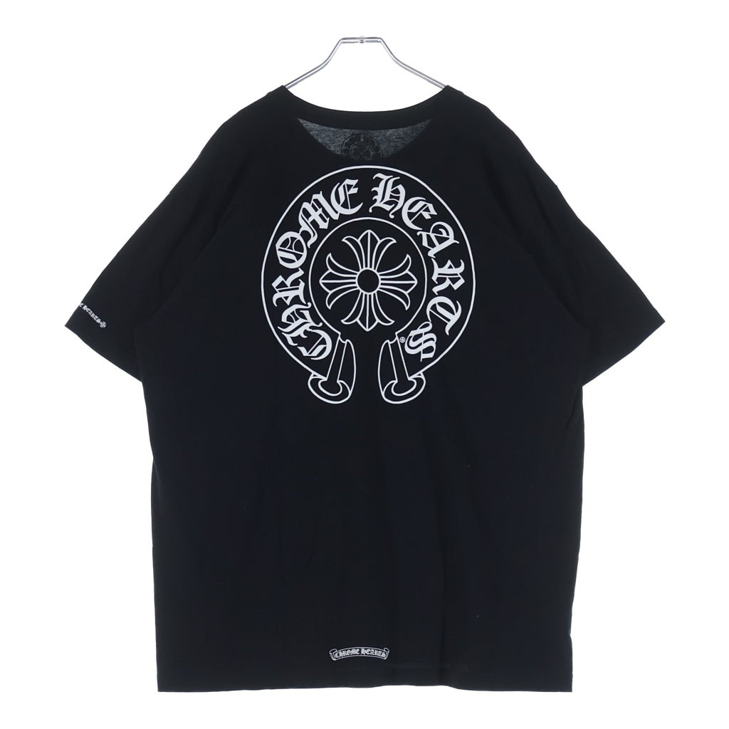 CHROME HEARTS(クロムハーツ) HORSESHOE S/S TEE ホースシュープリント ポケット半袖Tシャツ カットソー ブラック
