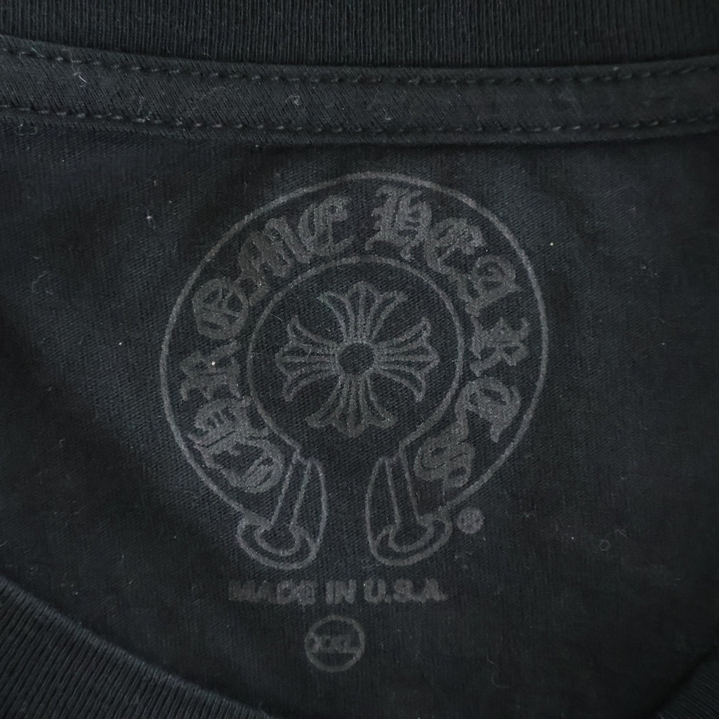 CHROME HEARTS(クロムハーツ) HORSESHOE S/S TEE ホースシュープリント ポケット半袖Tシャツ カットソー ブラック
