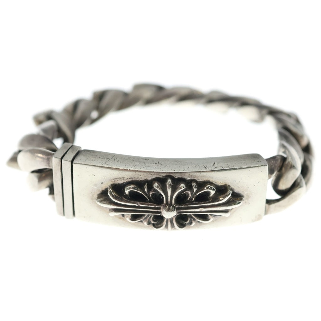 CHROME HEARTS(クロムハーツ) ID FLORAL CRS フローラルクロスIDクラシックリンク ブレスレット 13LINK シルバー BCA164