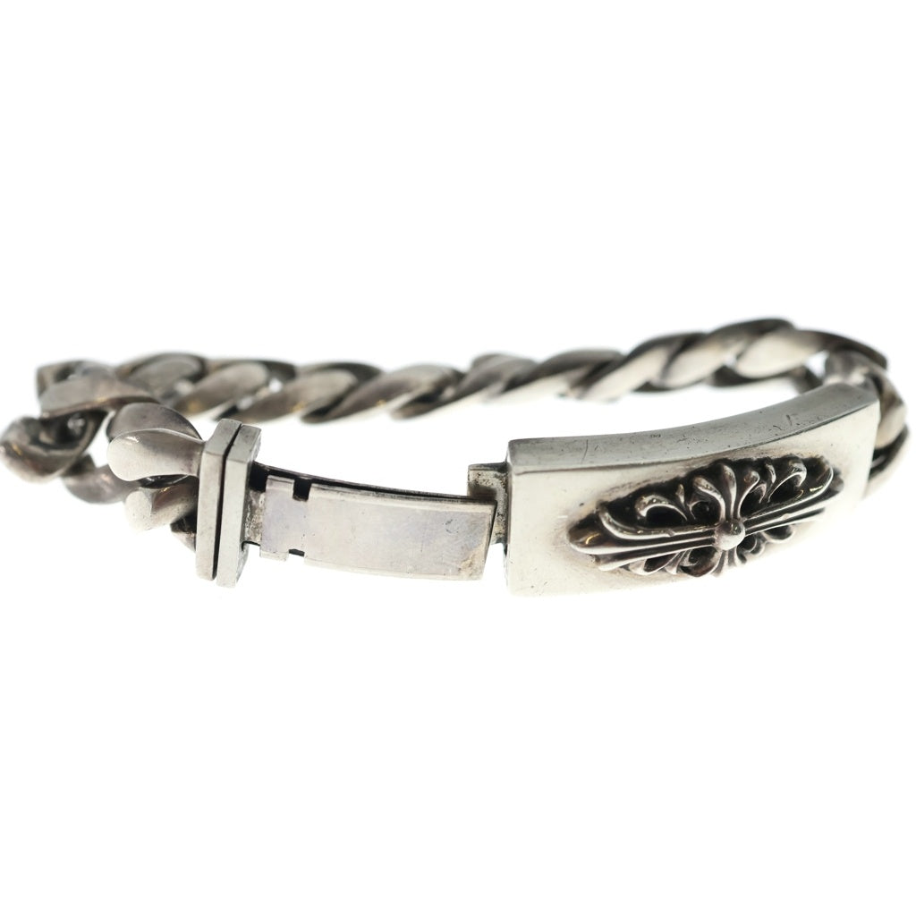 CHROME HEARTS(クロムハーツ) ID FLORAL CRS フローラルクロスIDクラシックリンク ブレスレット 13LINK シルバー BCA164