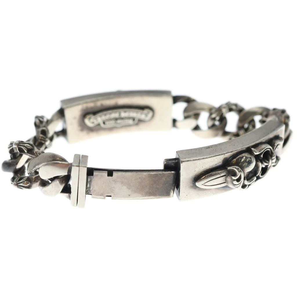 CHROME HEARTS(クロムハーツ) ID DBL DAGGER ダブルID ダガー ハートダガー ファンシーリンクブレスレット シルバー