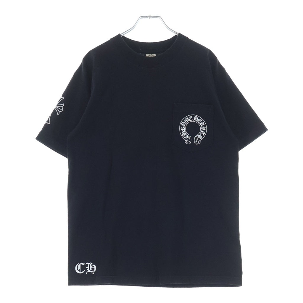 CHROME HEARTS(クロムハーツ) OLD S/S オールド 袖CHクロス バックスクロールラベルプリント 半袖Tシャツ -