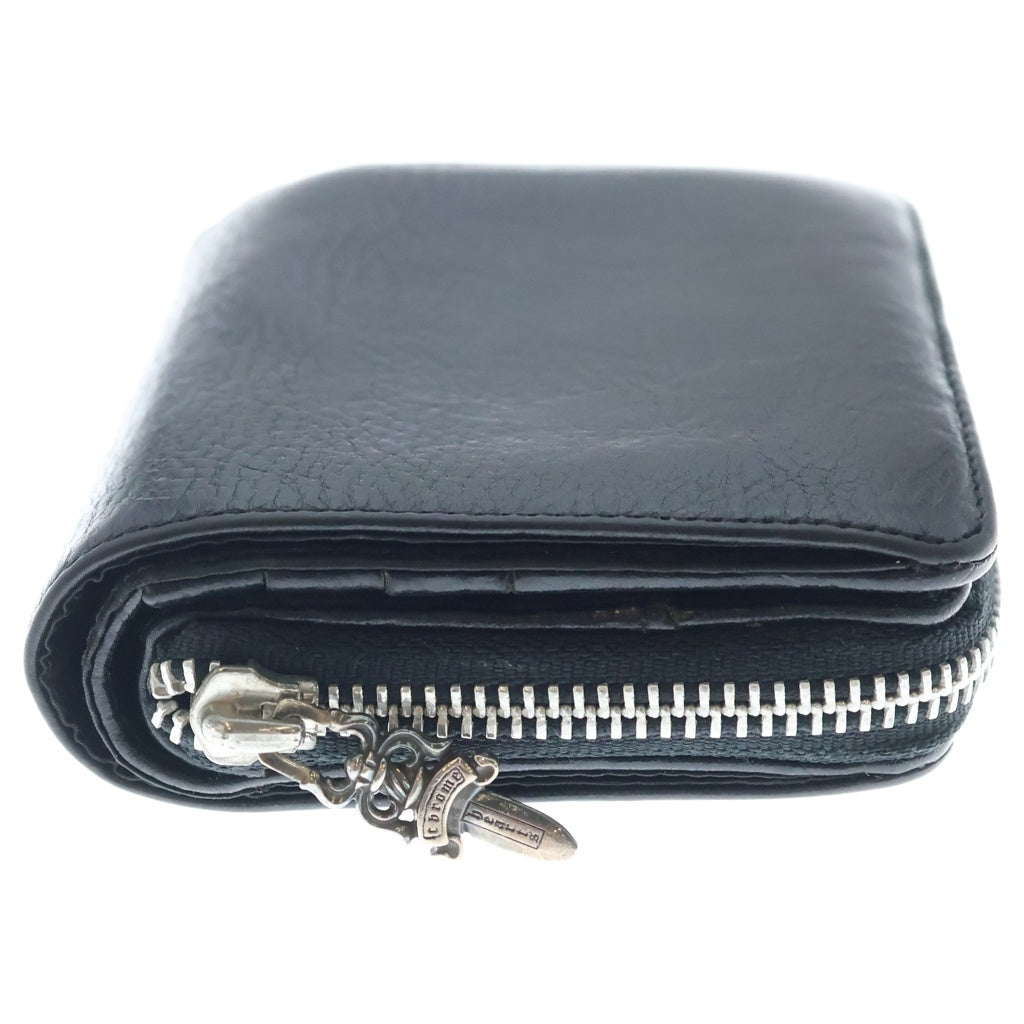 CHROME HEARTS(クロムハーツ) SQ ZIP BILL スクエアジップビル レザーウォレット 財布 ブラック