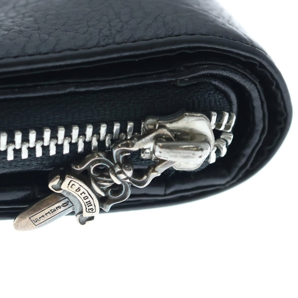 CHROME HEARTS(クロムハーツ) SQ ZIP BILL スクエアジップビル レザーウォレット 財布 ブラック