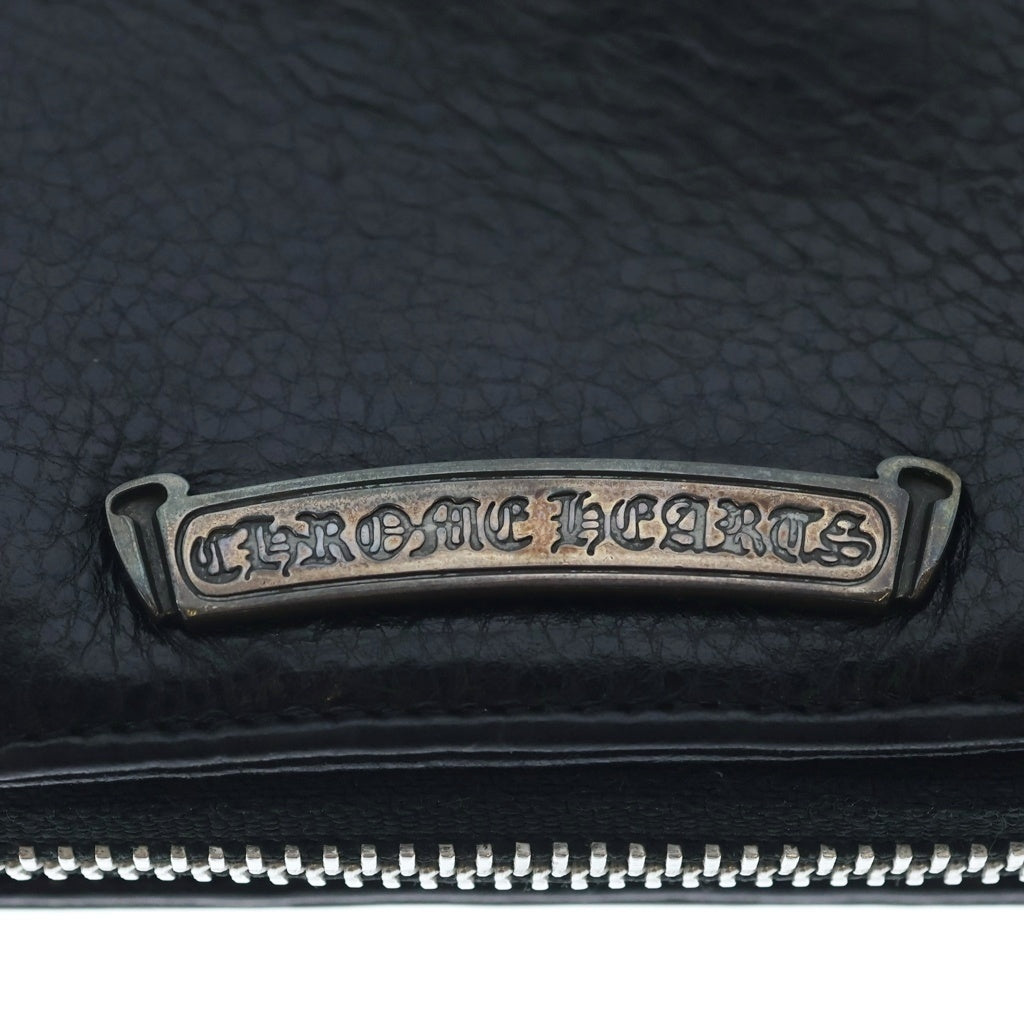 CHROME HEARTS(クロムハーツ) SQ ZIP BILL スクエアジップビル レザーウォレット 財布 ブラック