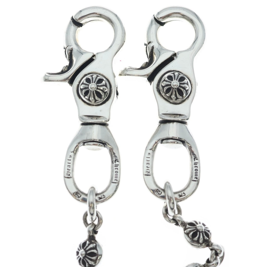 CHROME HEARTS(クロムハーツ) 1BALL SHORT-T/2クリップショート#1クロスボール ウォレットチェーン シルバー BCA062