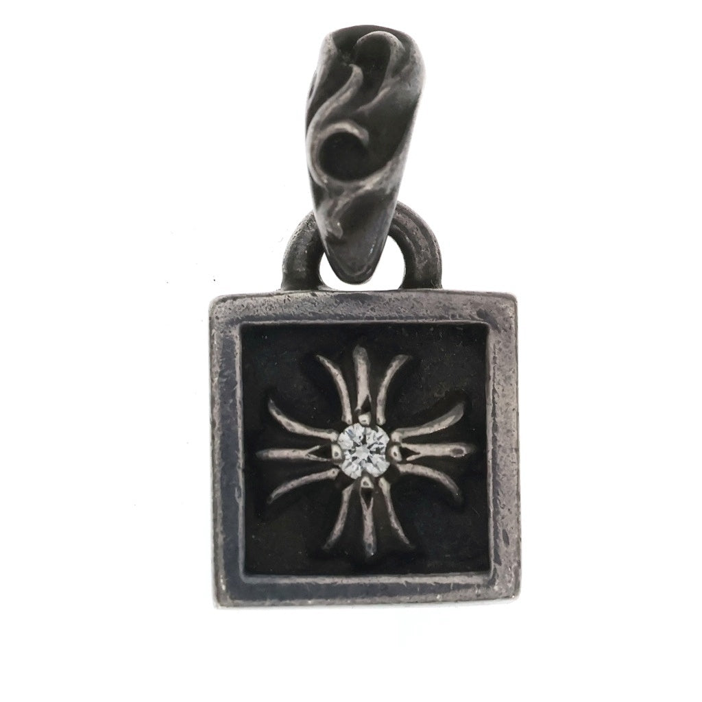 CHROME HEARTS(クロムハーツ) FRAMED CH PLUS 1DIA フレームドCHプラス 1ダイヤ ペンダントトップ シルバー
