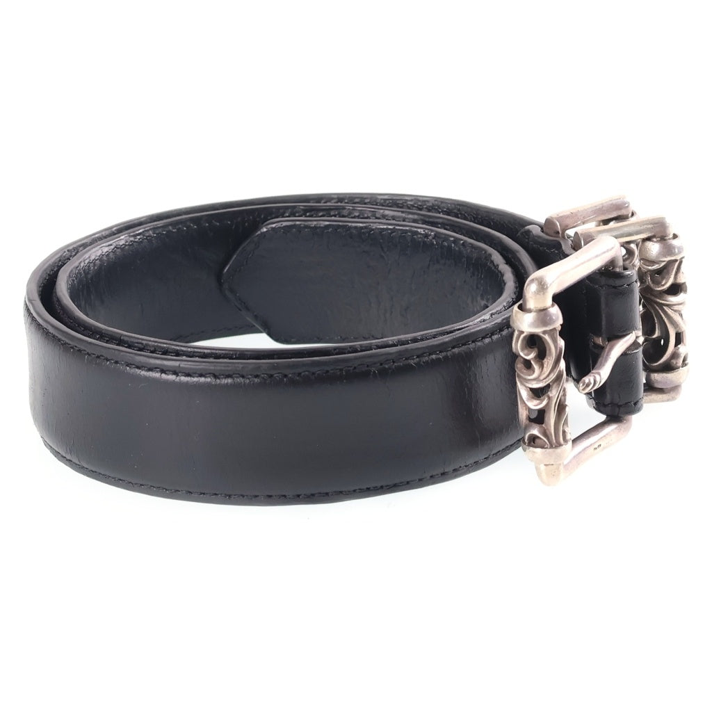 CHROME HEARTS(クロムハーツ) BLT ROLLER 3PC1.5inch 3PCローラーバックル レザーベルト シルバー BCA357