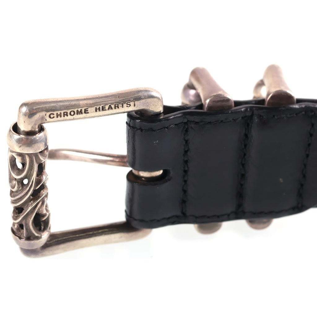 CHROME HEARTS(クロムハーツ) BLT ROLLER 3PC1.5inch 3PCローラーバックル レザーベルト シルバー BCA357