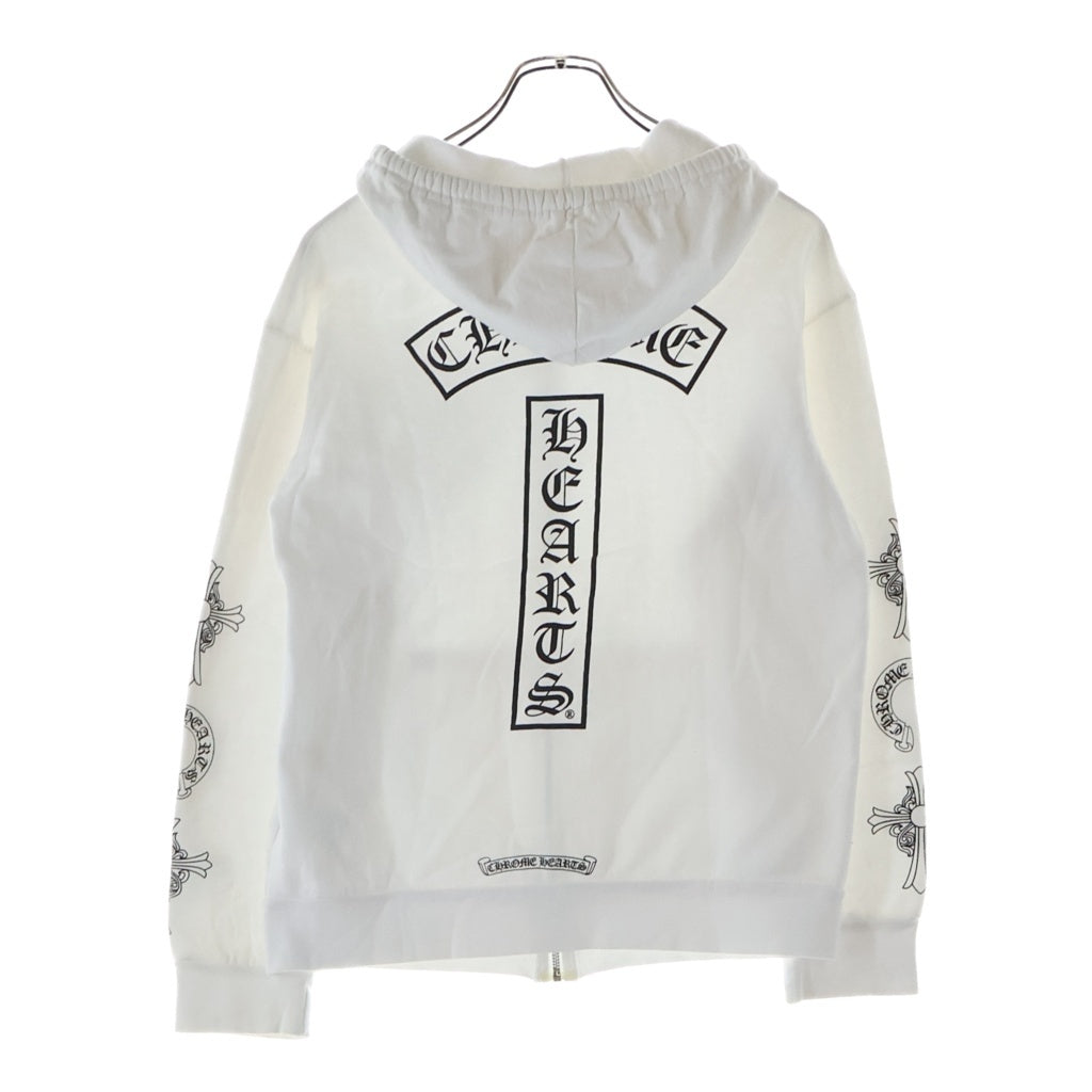 CHROME HEARTS(クロムハーツ) SWEAT HD ZIP バックTバープリント ダガージップアップパーカー