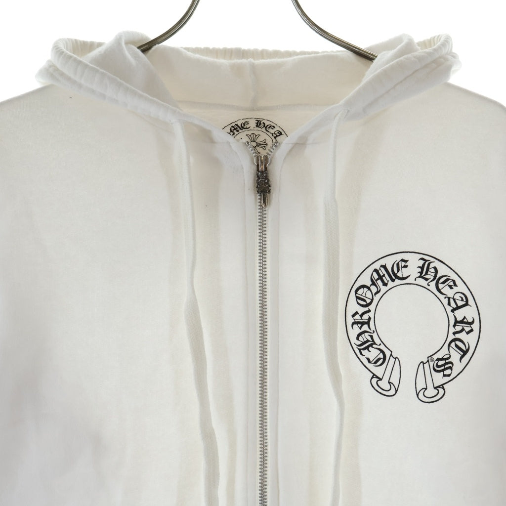 CHROME HEARTS(クロムハーツ) SWEAT HD ZIP バックTバープリント ダガージップアップパーカー