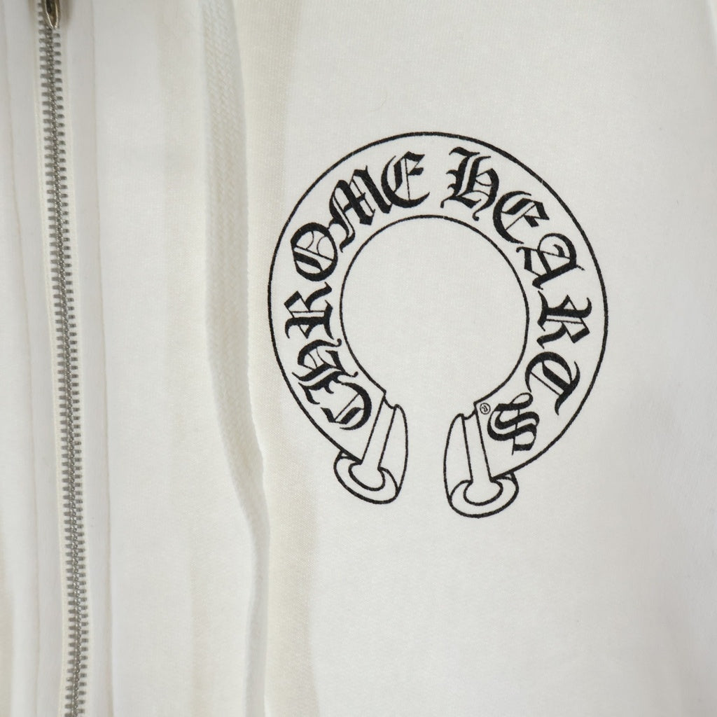 CHROME HEARTS(クロムハーツ) SWEAT HD ZIP バックTバープリント ダガージップアップパーカー