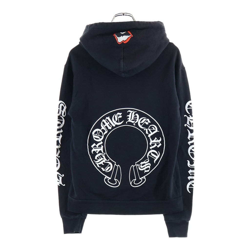 CHROME HEARTS(クロムハーツ) SWTSHRT HD PLVR バックホースシューチョンパープリントパーカー