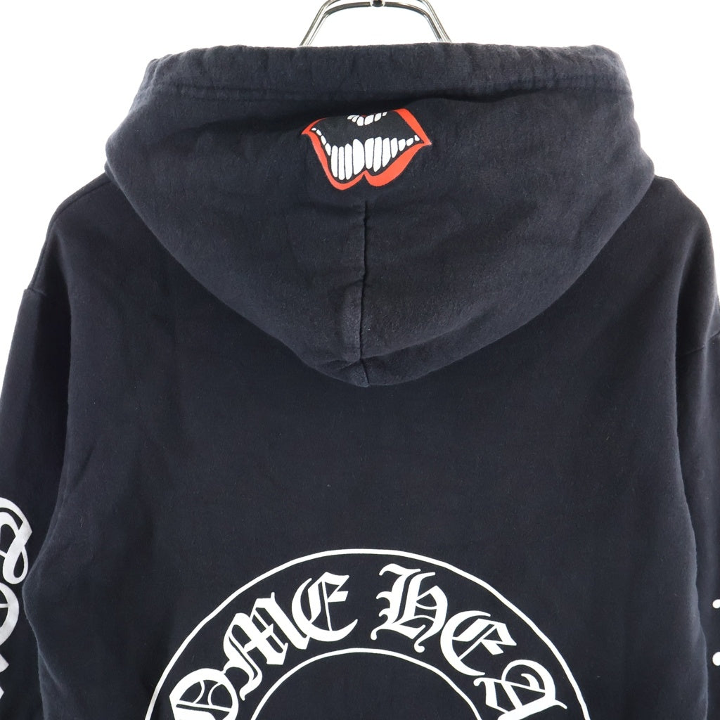 CHROME HEARTS(クロムハーツ) SWTSHRT HD PLVR バックホースシューチョンパープリントパーカー