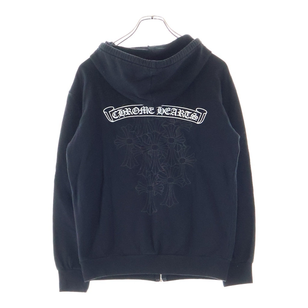 CHROME HEARTS(クロムハーツ) SWTSHIRT HD ZIP バックセメタリークロスプリント ジップアップパーカー