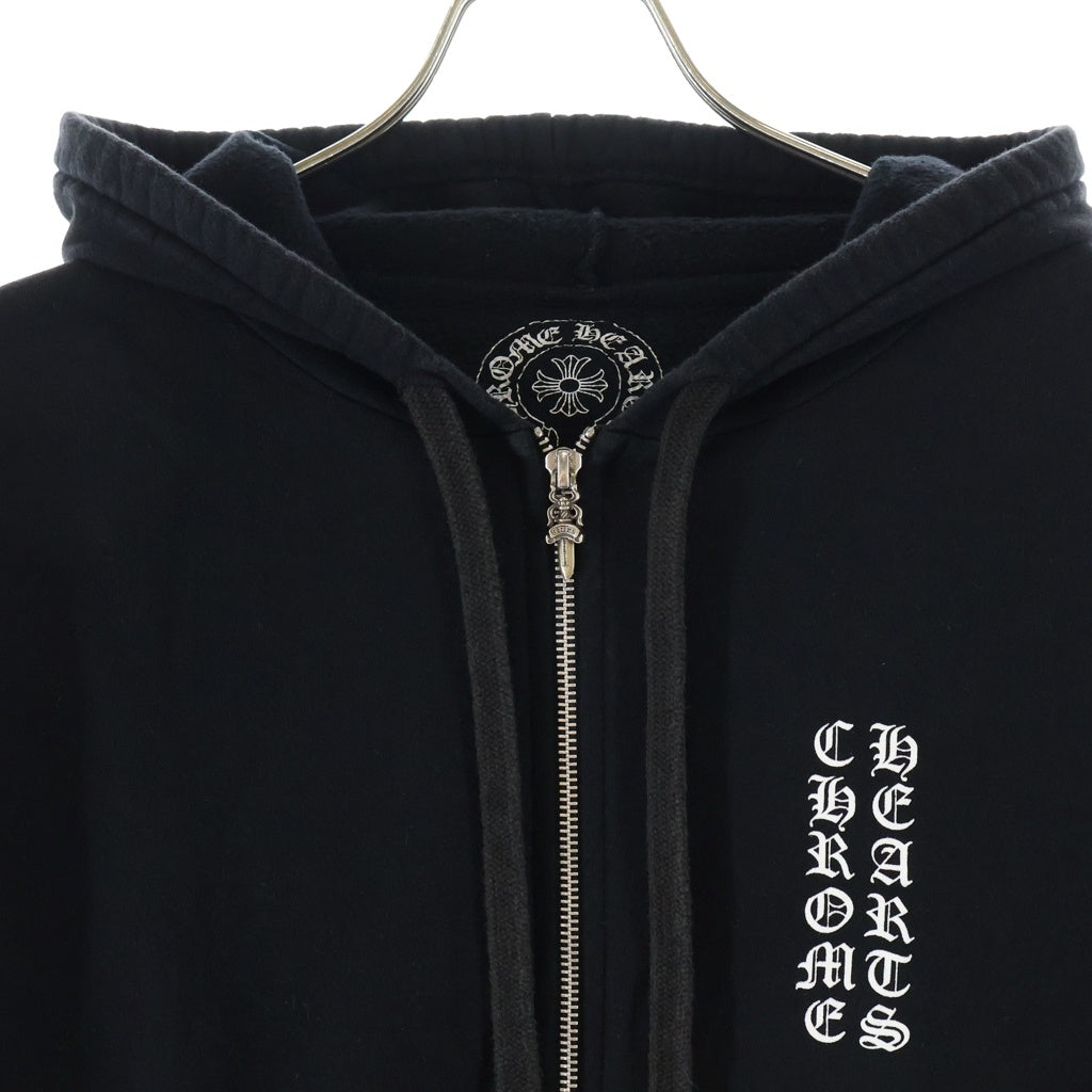 CHROME HEARTS(クロムハーツ) SWTSHIRT HD ZIP バックセメタリークロスプリント ジップアップパーカー