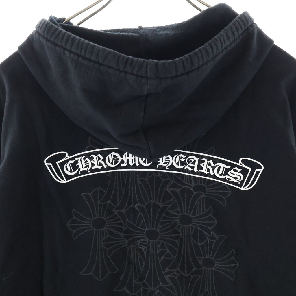 CHROME HEARTS(クロムハーツ) SWTSHIRT HD ZIP バックセメタリークロスプリント ジップアップパーカー