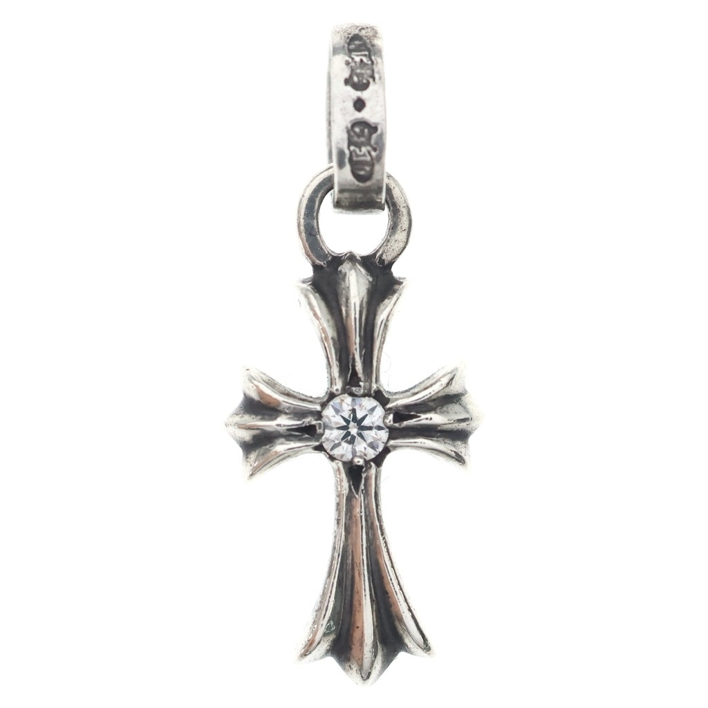 CHROME HEARTS(クロムハーツ) CRS BBYFAT DMND ベイビーファットクロス 両面1ダイヤ ペンダントトップ シルバー BCA238