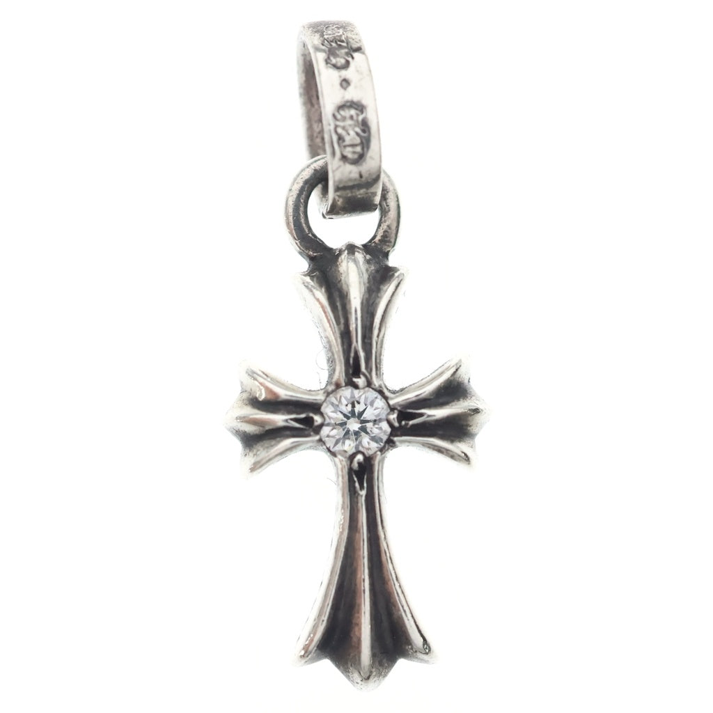 CHROME HEARTS(クロムハーツ) CRS BBYFAT DMND ベイビーファットクロス 両面1ダイヤ ペンダントトップ シルバー BCA238