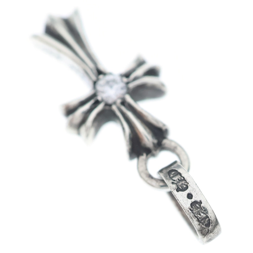 CHROME HEARTS(クロムハーツ) CRS BBYFAT DMND ベイビーファットクロス 両面1ダイヤ ペンダントトップ シルバー BCA238