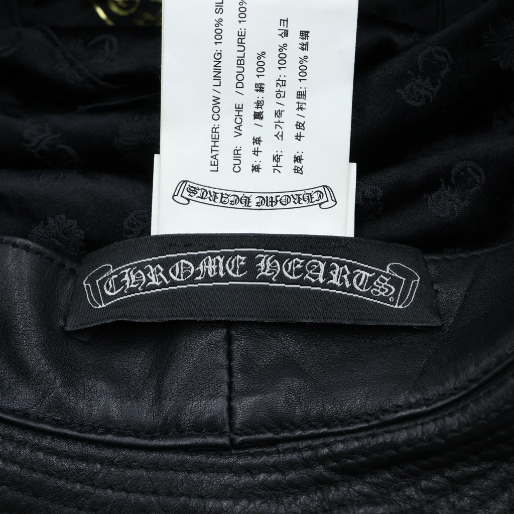 CHROME HEARTS(クロムハーツ) FEDRA HAT オーバルクロス CHプラスレザーパッチ フェドラハット 帽子