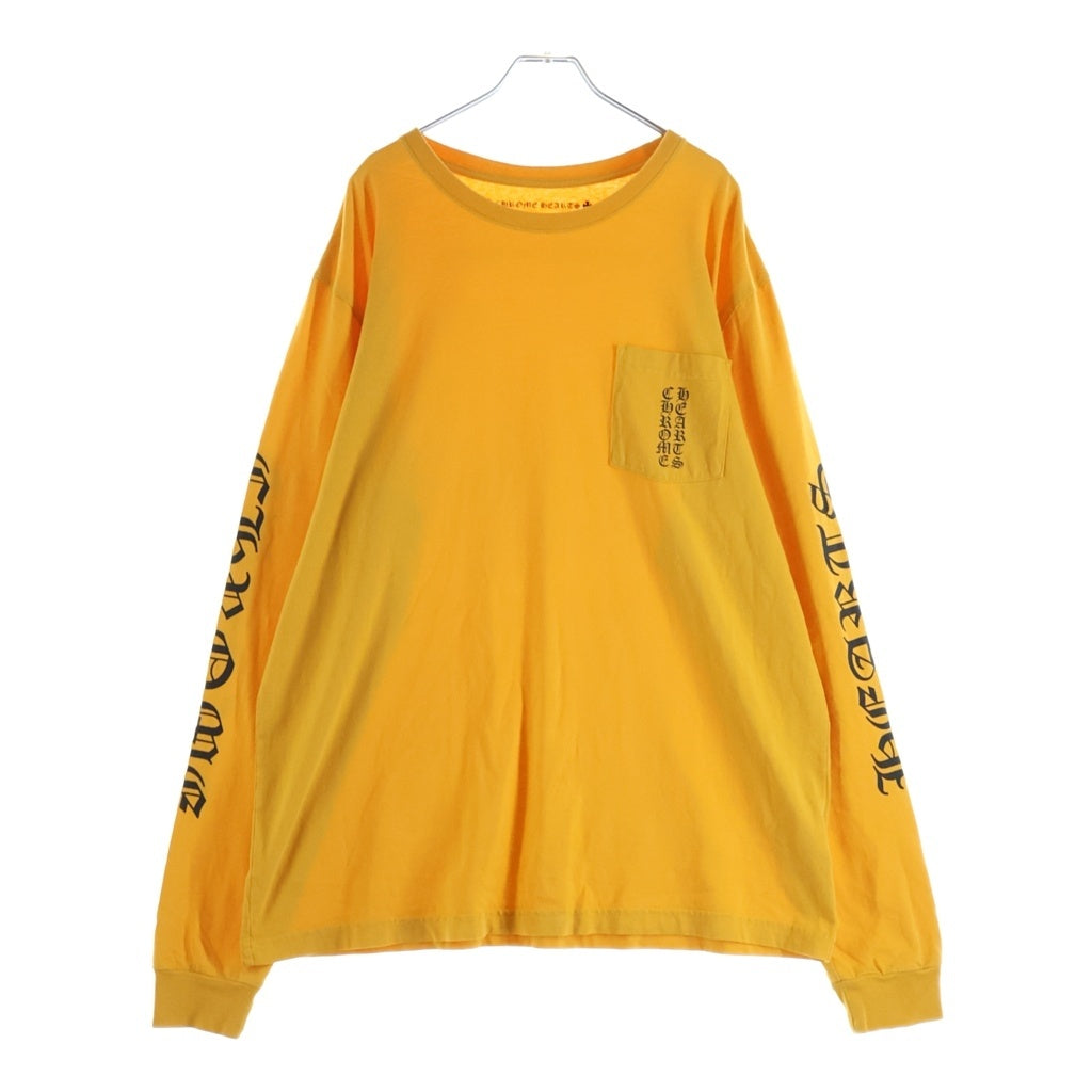CHROME HEARTS(クロムハーツ) CH L/S 袖英字ロゴプリント 長袖Tシャツ